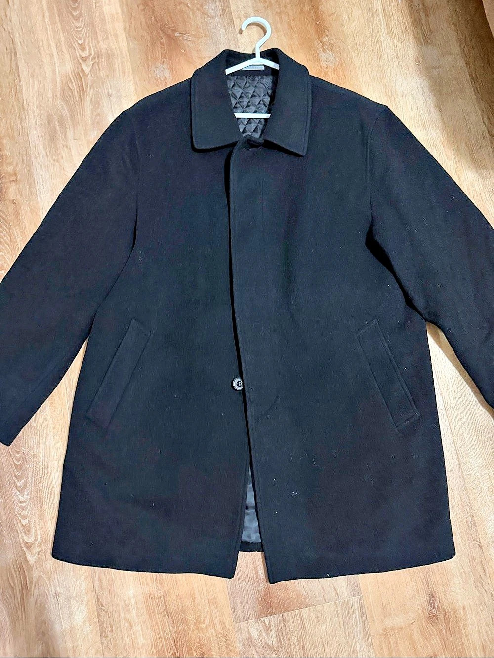 GALAXY Men's Black Pea Coat Like New